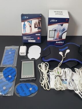 HiDow AcuXPD-S Electric Stimulator TENS Pain Relief AcuBelt Kit